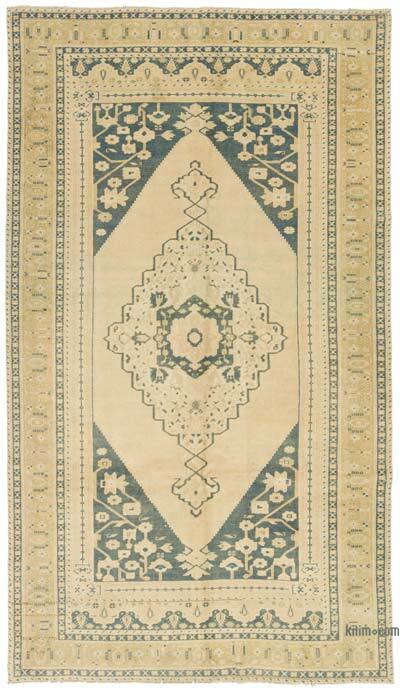 Vintage Turkish Hand-Knotted Rug - 5' 5" x 9' 8" (65" x 116")