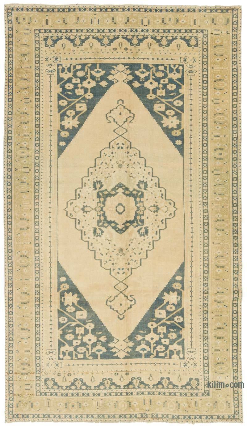 Vintage Turkish Hand-Knotted Rug - 5' 5" x 9' 8" (65" x 116") - K0073959