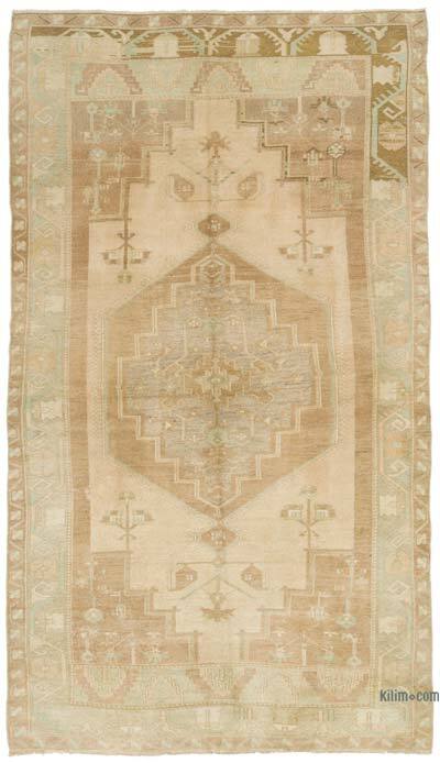 Vintage Turkish Hand-Knotted Rug - 5' 3" x 9' 3" (63" x 111")