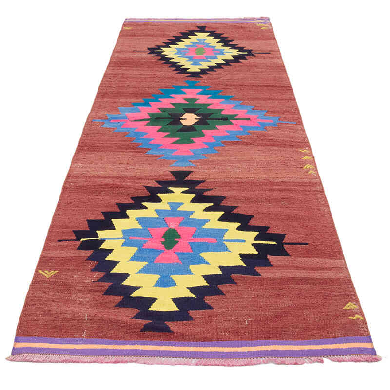 Vintage Manisa Kilim Runner - 2' 9" x 8' 6" (33" x 102") - K0073971