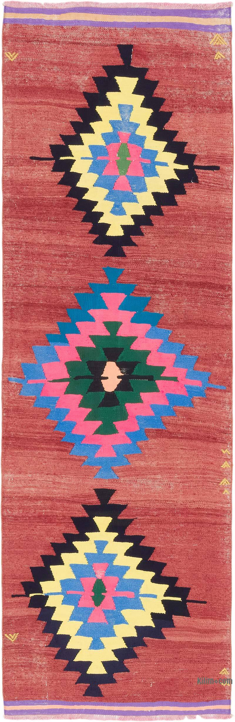 Vintage Manisa Kilim Runner - 2' 9" x 8' 6" (33" x 102") - K0073971