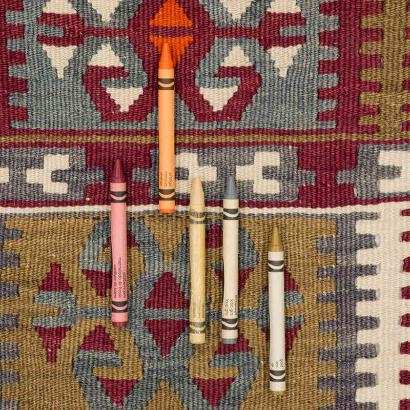 Vintage Kayseri Kilim Runner - 2'  x 11' 10" (24" x 142") - K0073975