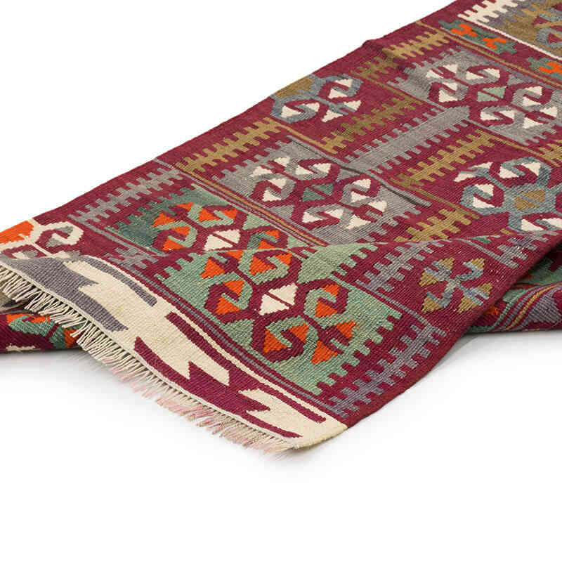 Vintage Kayseri Kilim Runner - 2'  x 11' 10" (24" x 142") - K0073975
