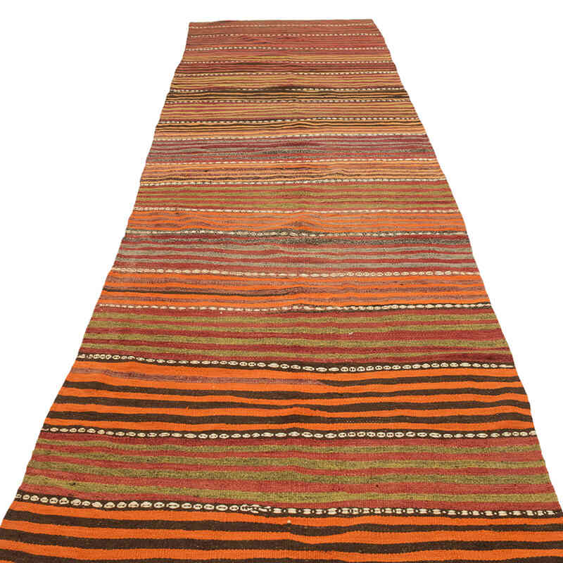 Vintage Konya Kilim Runner - 3' 3" x 11' 8" (39" x 140") - K0073981