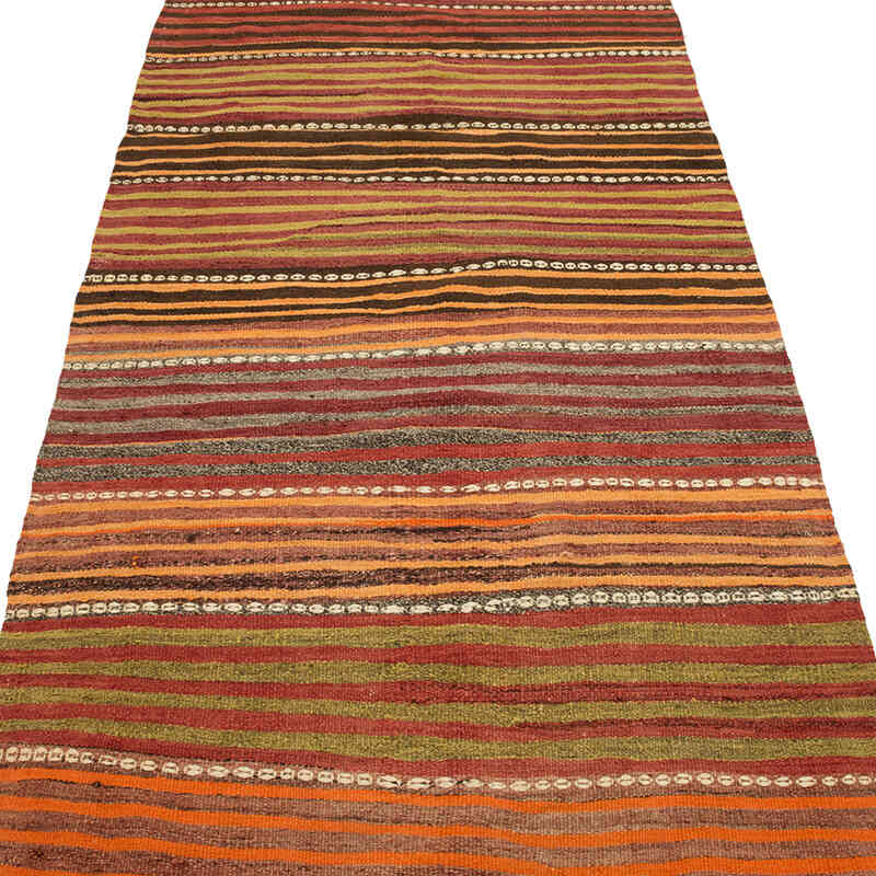 Vintage Konya Kilim Runner - 3' 3" x 11' 8" (39" x 140") - K0073981