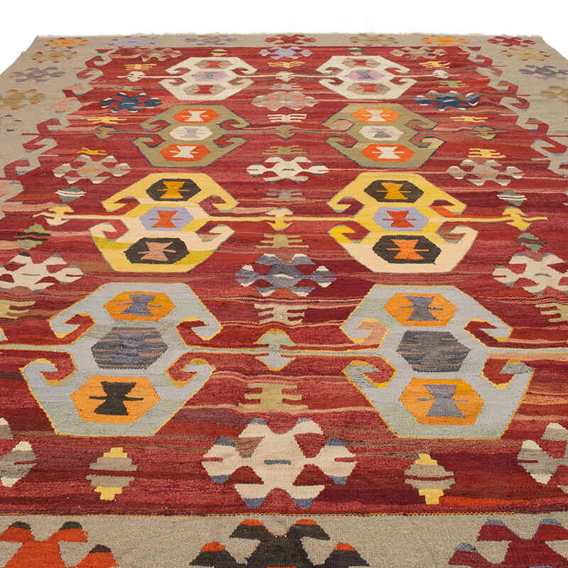 New Turkish Handwoven Kilim Rug - 8' 8" x 11' 5" (104" x 137") - K0073992
