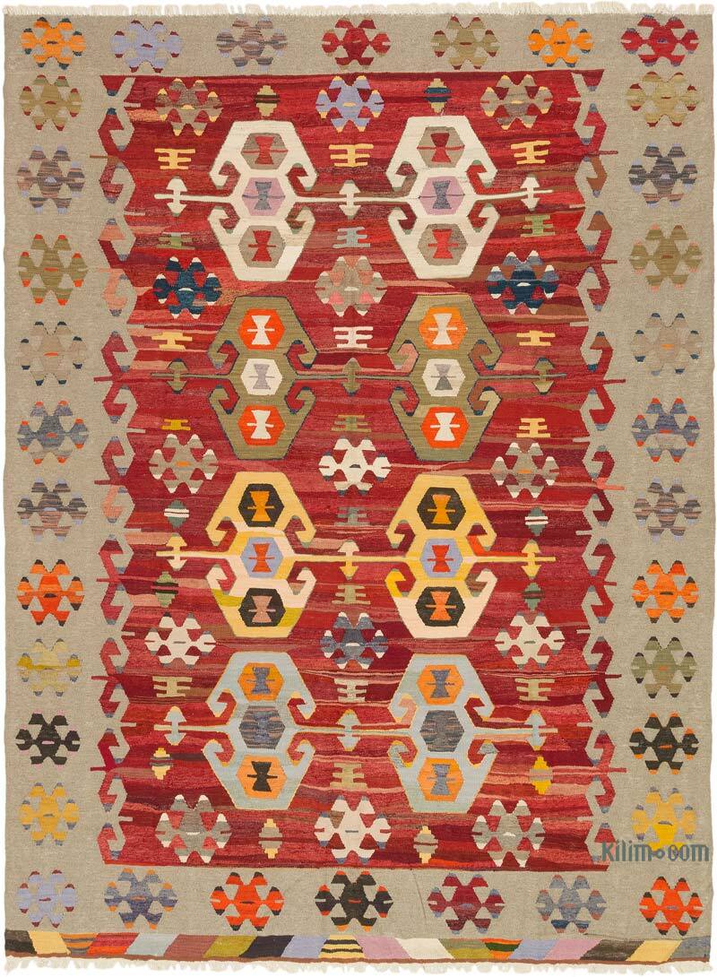 New Turkish Handwoven Kilim Rug - 8' 8" x 11' 5" (104" x 137") - K0073992