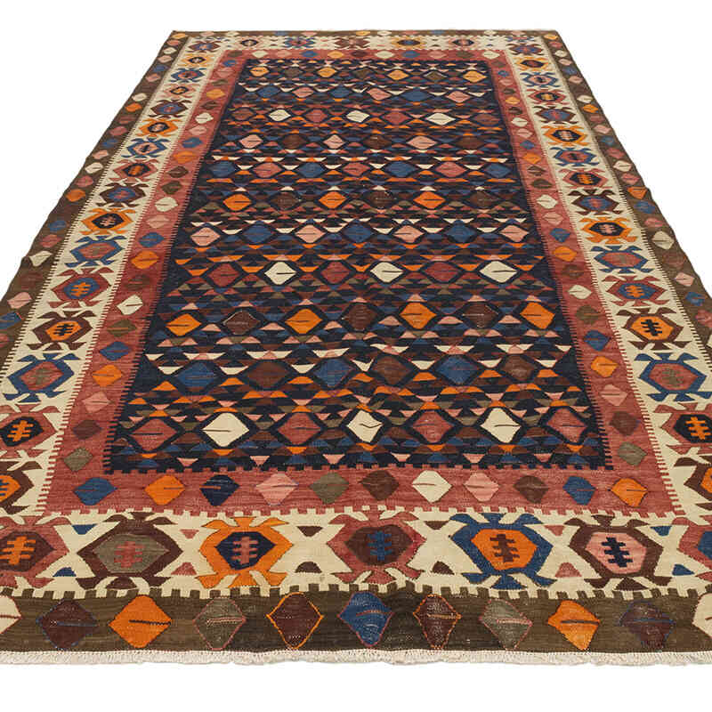 Alfombra Kilim Vintage Caucásica - 152 cm x 305 cm - K0073993