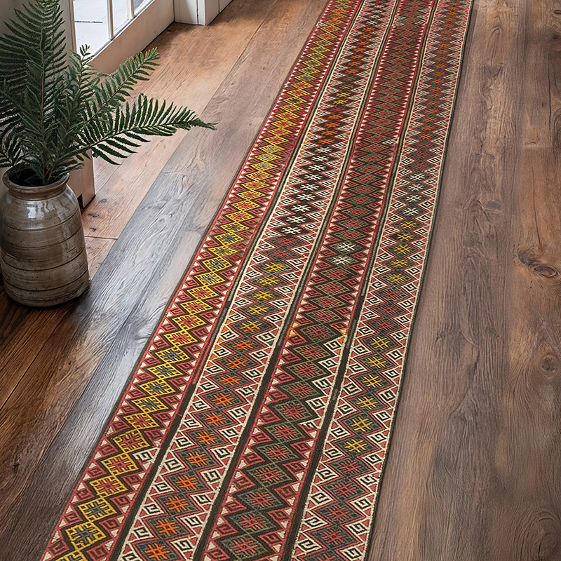 Vintage Anatolian Jijim Runner - 2'  x 11' 2" (24" x 134") - K0073996