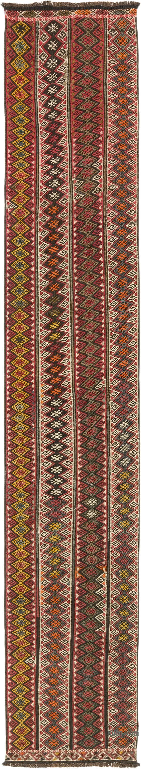 Vintage Anatolian Jijim Runner - 2'  x 11' 2" (24" x 134") - K0073996