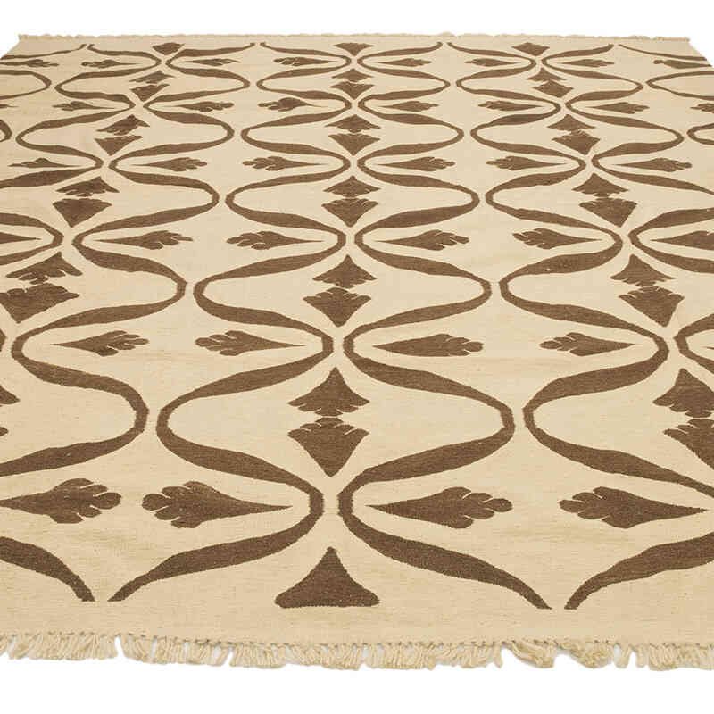 New Handwoven Turkish Kilim Rug - 8' 4" x 9' 10" (100" x 118") - K0074004