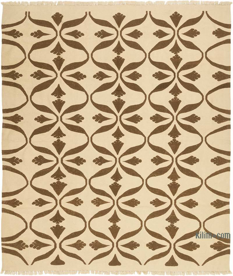 New Handwoven Turkish Kilim Rug - 8' 4" x 9' 10" (100" x 118") - K0074004