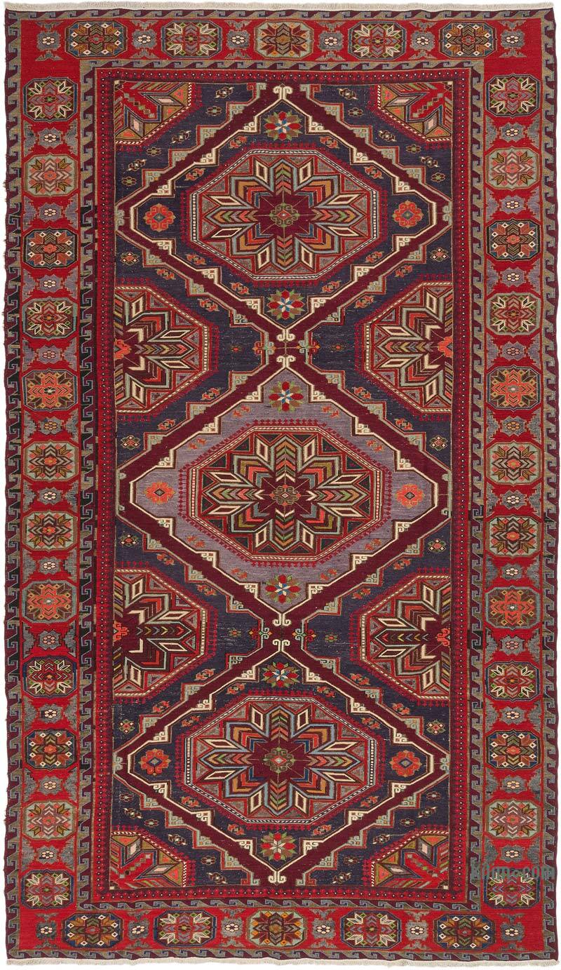 Vintage Caucasian Soumak Rug - 6' 8" x 11' 4" (80" x 136") - K0074024