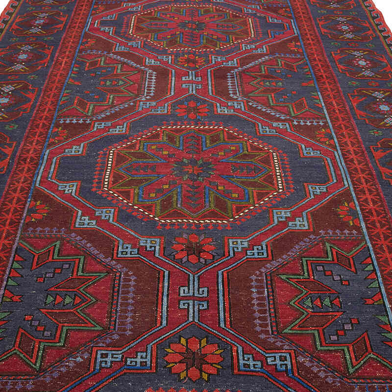 Vintage Caucasian Soumak Rug - 6' 7" x 12' 2" (79" x 146") - K0074026
