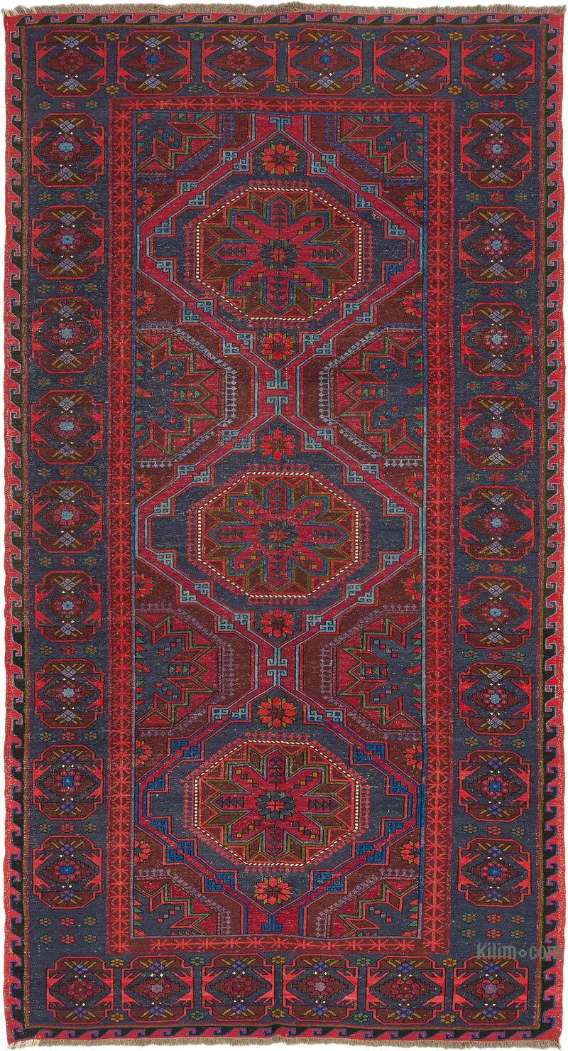 Vintage Caucasian Soumak Rug - 6' 7" x 12' 2" (79" x 146") - K0074026