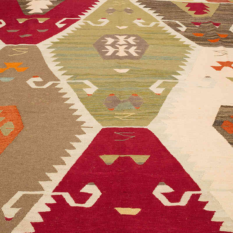 New Turkish Handwoven Kilim Rug - 8' 10" x 11' 6" (106" x 138") - K0074027