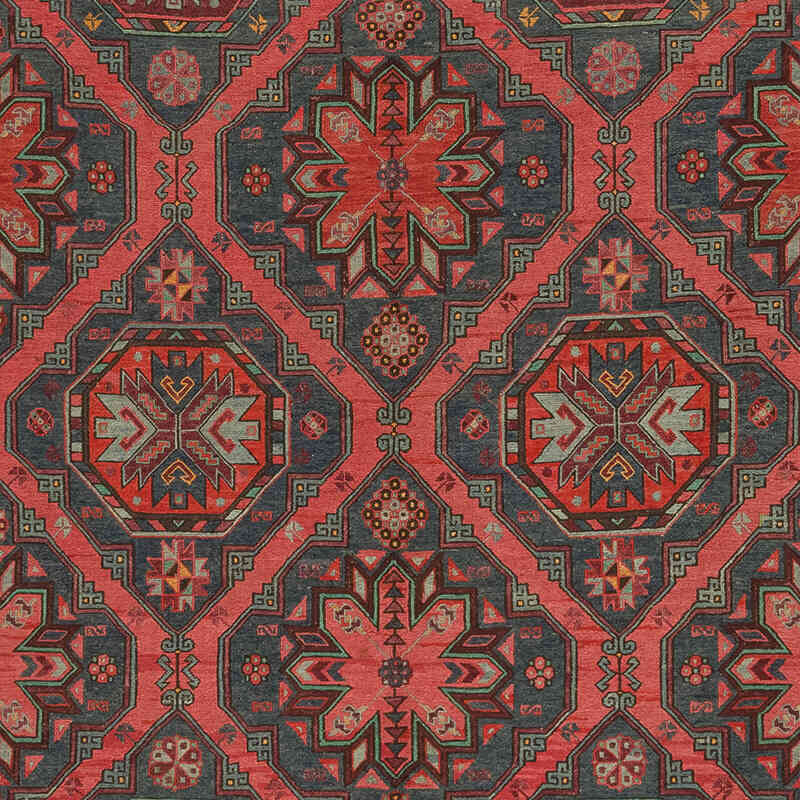Vintage Caucasian Soumak Rug - 7' 3" x 13' 3" (87" x 159") - K0074028