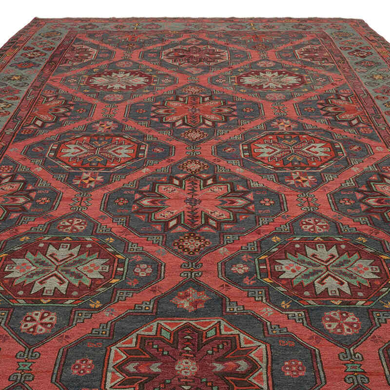 Vintage Caucasian Soumak Rug - 7' 3" x 13' 3" (87" x 159") - K0074028