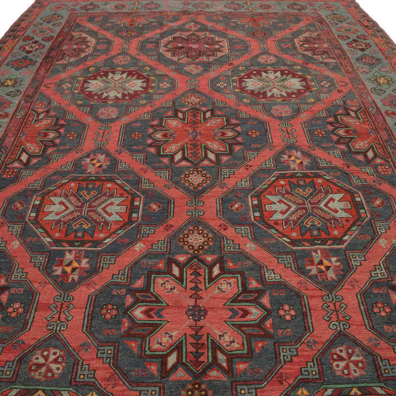 Vintage Caucasian Soumak Rug - 7' 3" x 13' 3" (87" x 159") - K0074028