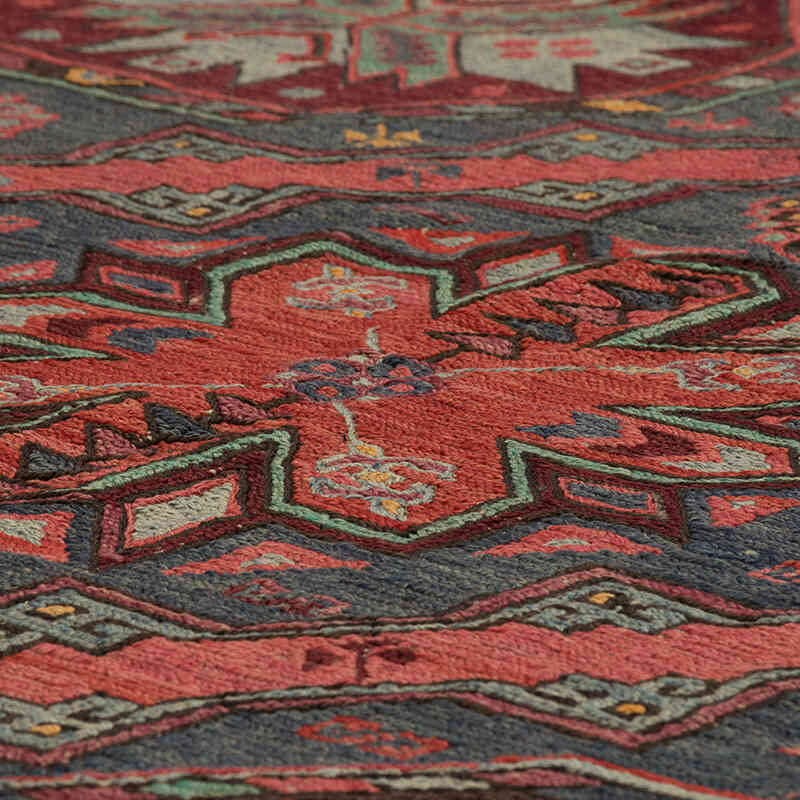 Vintage Caucasian Soumak Rug - 7' 3" x 13' 3" (87" x 159") - K0074028