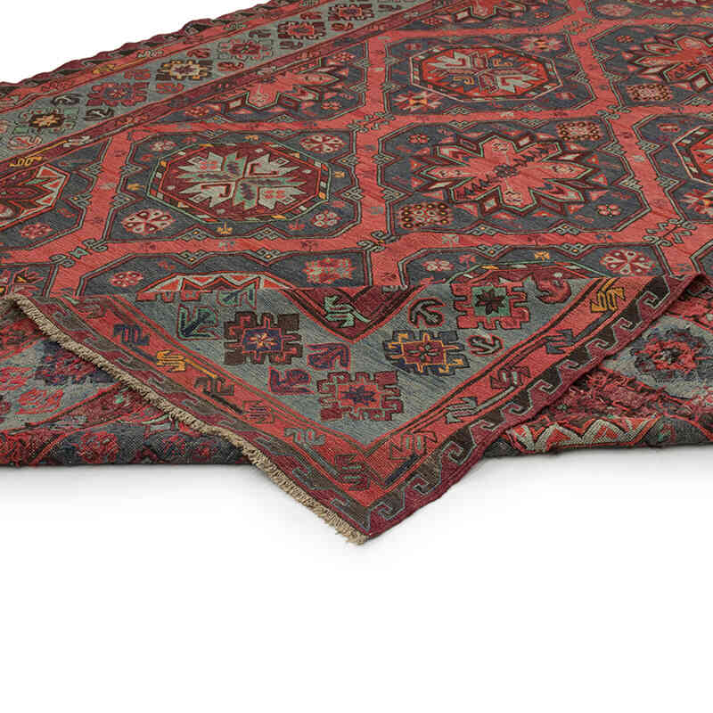 Vintage Caucasian Soumak Rug - 7' 3" x 13' 3" (87" x 159") - K0074028