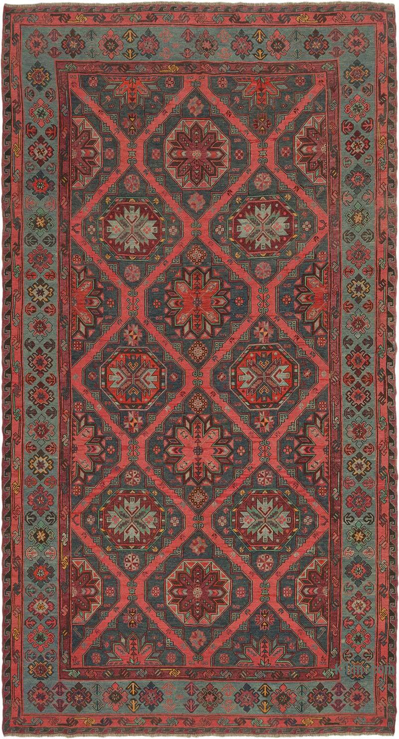Vintage Caucasian Soumak Rug - 7' 3" x 13' 3" (87" x 159") - K0074028