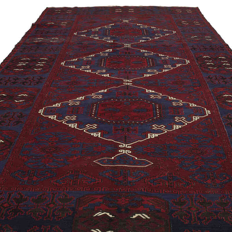 Vintage Caucasian Soumak Rug - 6' 7" x 12' 6" (79" x 150") - K0074029