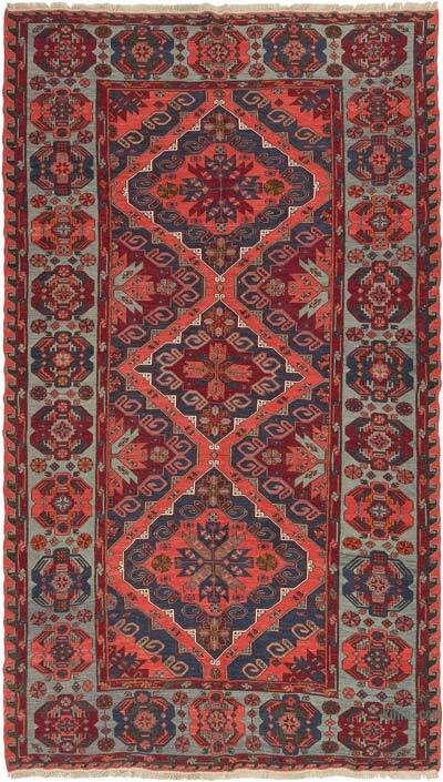 Alfombra Soumak Vintage Caucásica - 220 cm x 382 cm