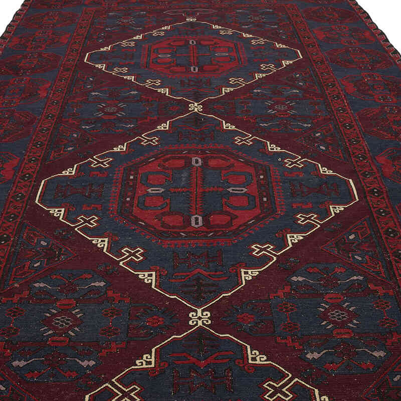 Vintage Caucasian Soumak Rug - 6' 11" x 12' 10" (83" x 154") - K0074038