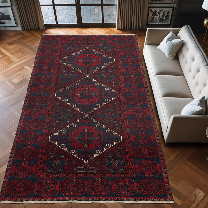Vintage Caucasian Soumak Rug - 6' 11" x 12' 10" (83" x 154") - K0074038