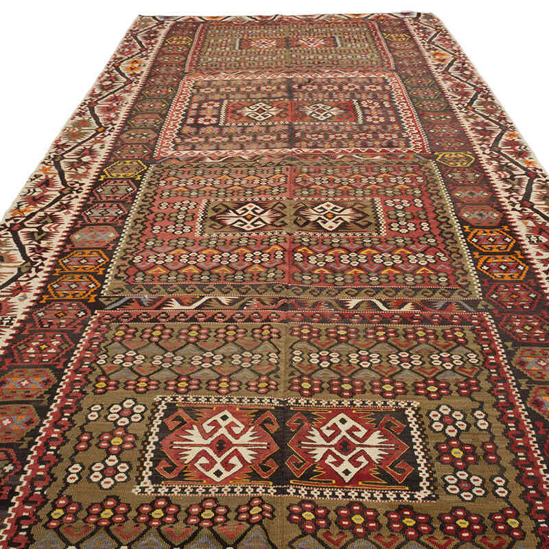 Vintage Kayseri Kilim Rug - 5' 9" x 13' 10" (69" x 166") - K0074044