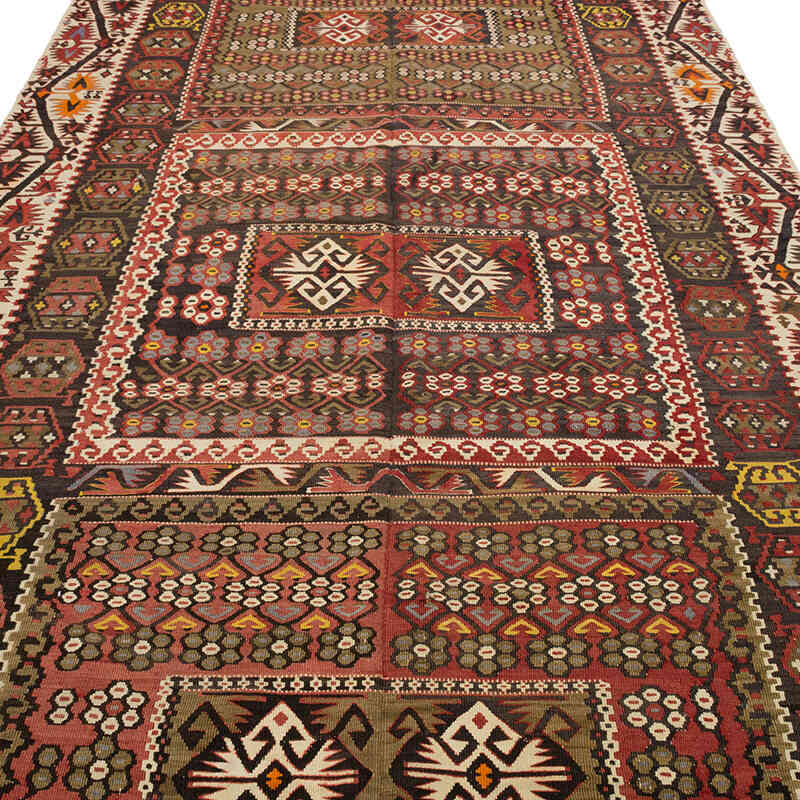 Vintage Kayseri Kilim Rug - 5' 9" x 13' 10" (69" x 166") - K0074044