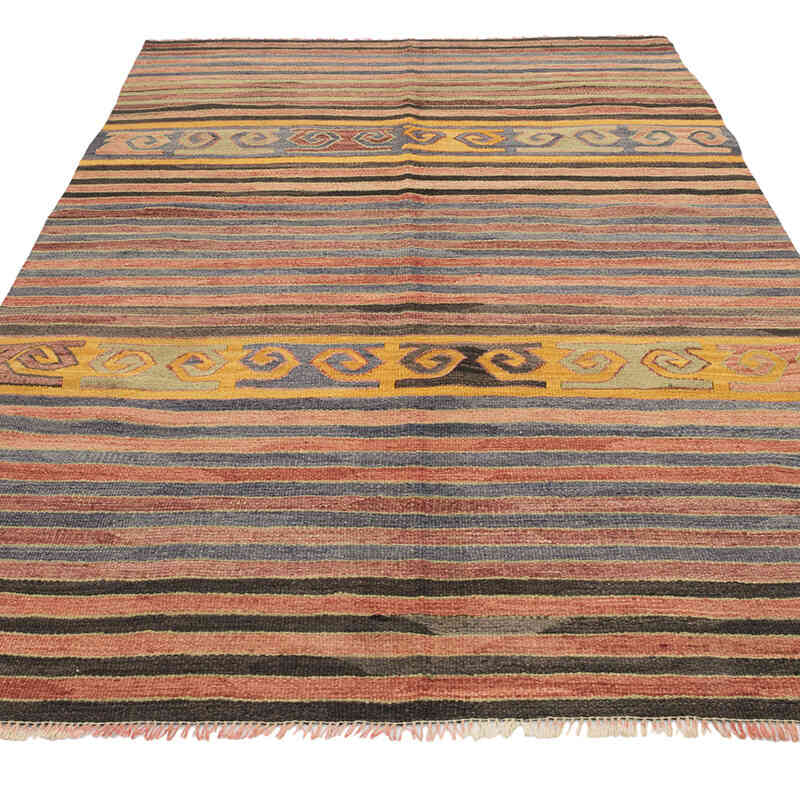 Vintage Konya Kilim Rug - 5'  x 7' 11" (60" x 95") - K0074045