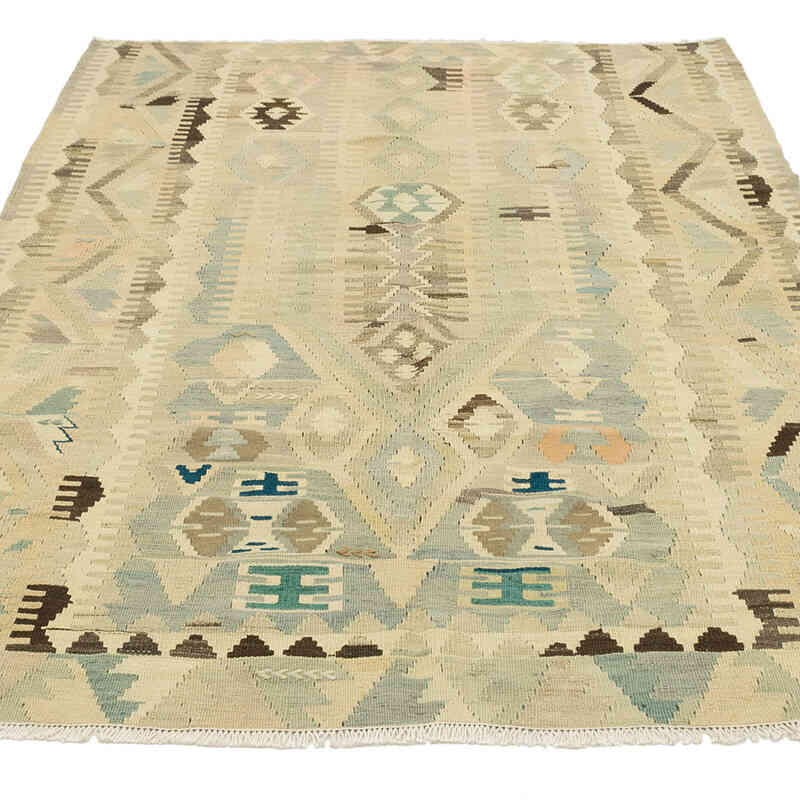 Vintage Konya Kilim Rug - 4' 4" x 6' 2" (52" x 74") - K0074058