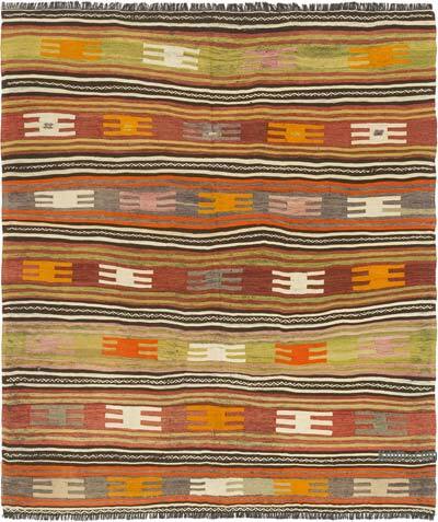 Vintage Mut Kilim Rug - 5' 4" x 6' 2" (64" x 74")
