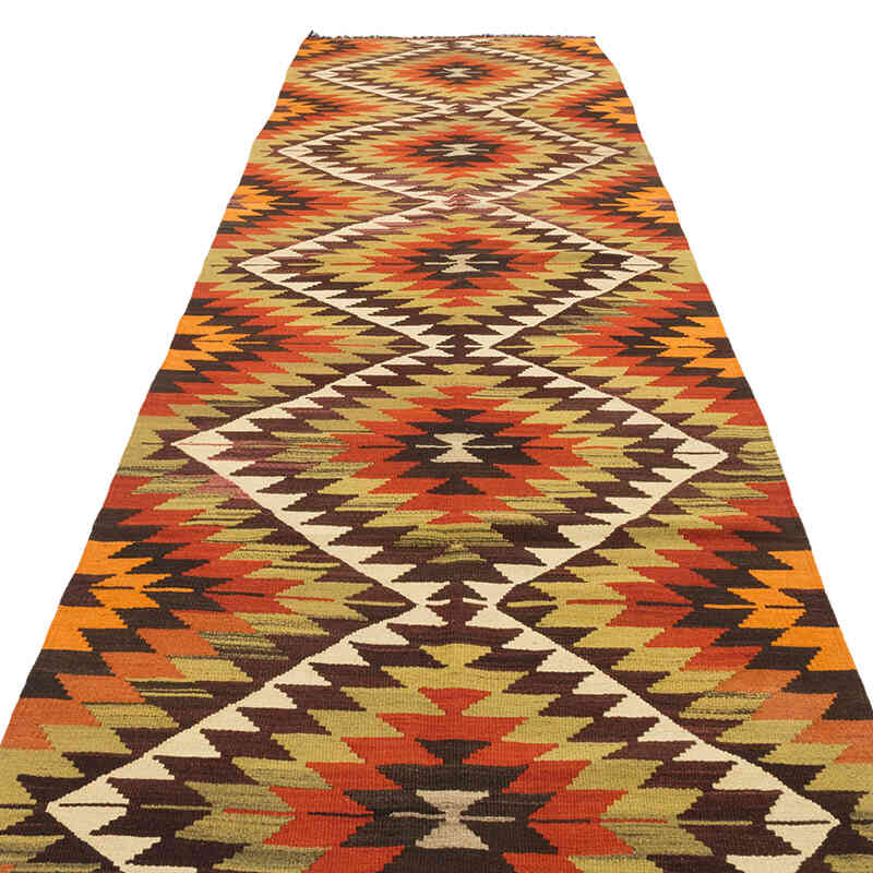 Vintage Mut Kilim Runner - 3' 5" x 12' 10" (41" x 154") - K0074081