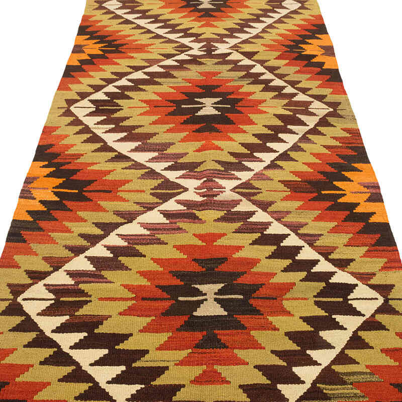 Vintage Mut Kilim Runner - 3' 5" x 12' 10" (41" x 154") - K0074081