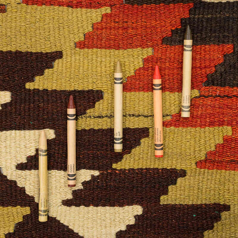 Vintage Mut Kilim Runner - 3' 5" x 12' 10" (41" x 154") - K0074081
