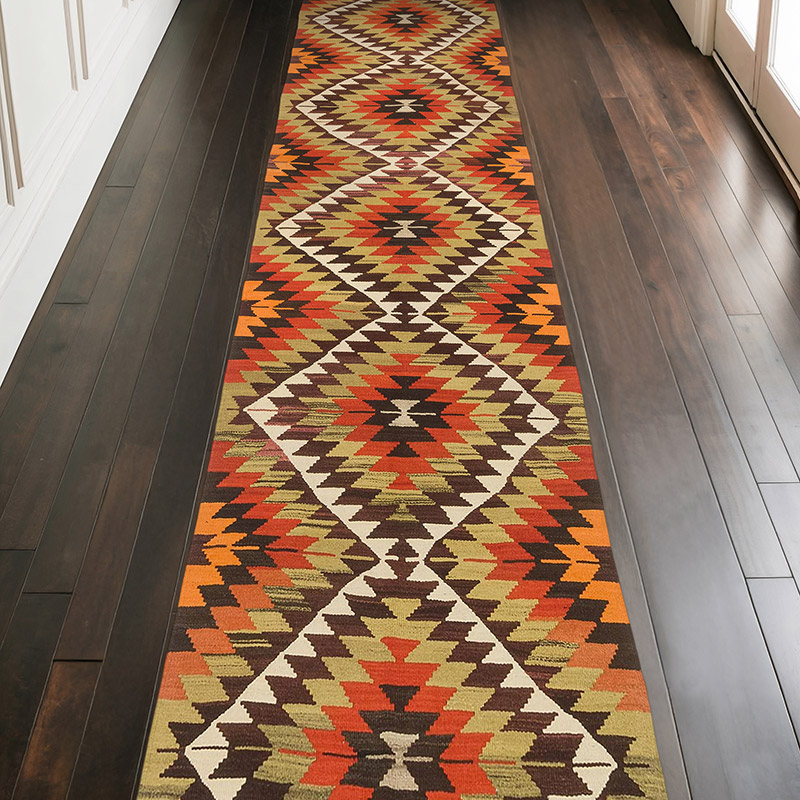 Vintage Mut Kilim Runner - 3' 5" x 12' 10" (41" x 154") - K0074081