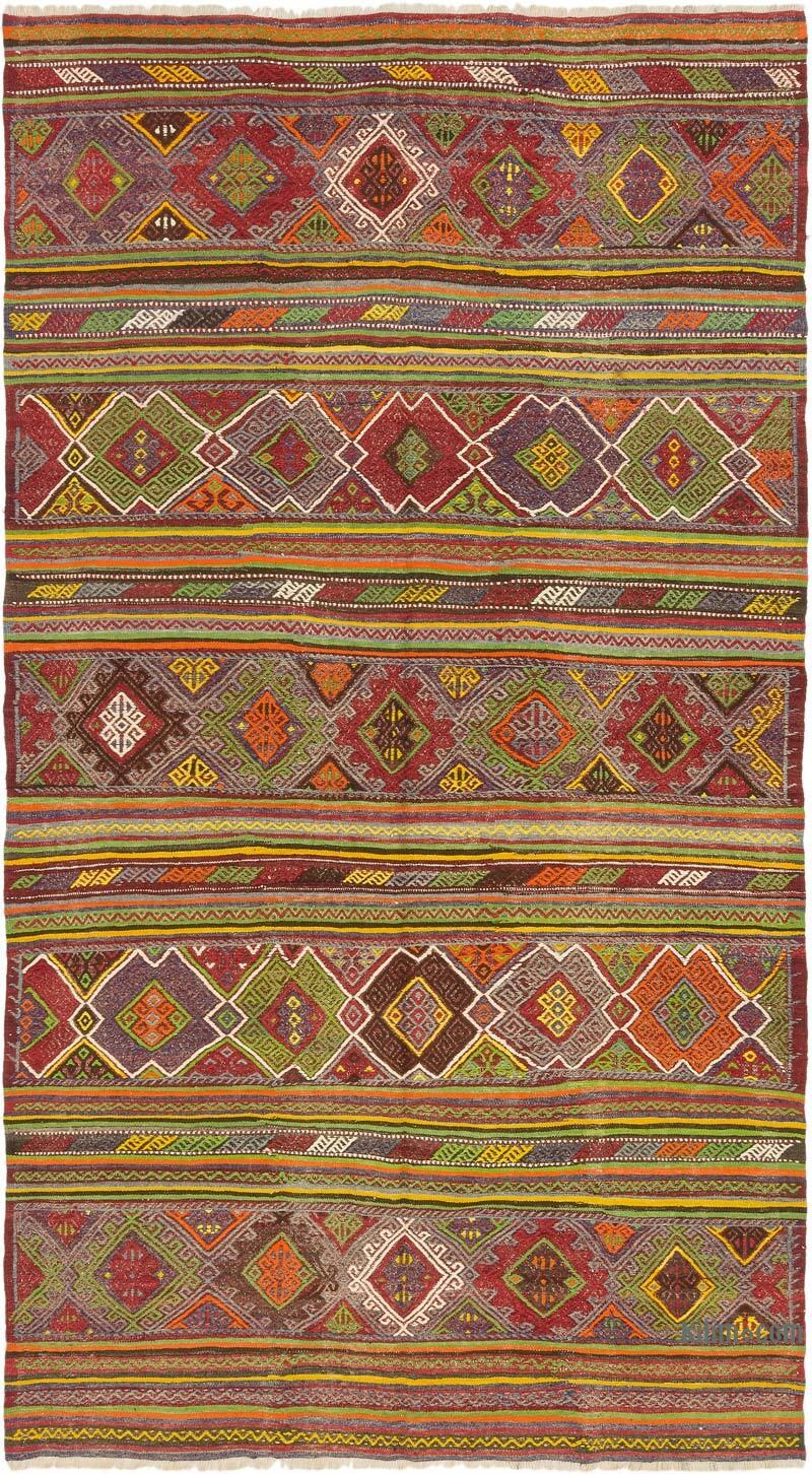 Vintage Anatolian Jijim Rug - 5' 9" x 10' 2" (69" x 122") - K0074082