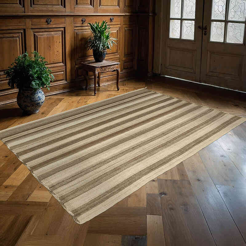 Vintage Anatolian Kilim Rug - 5' 7" x 7' 11" (67" x 95") - K0074087