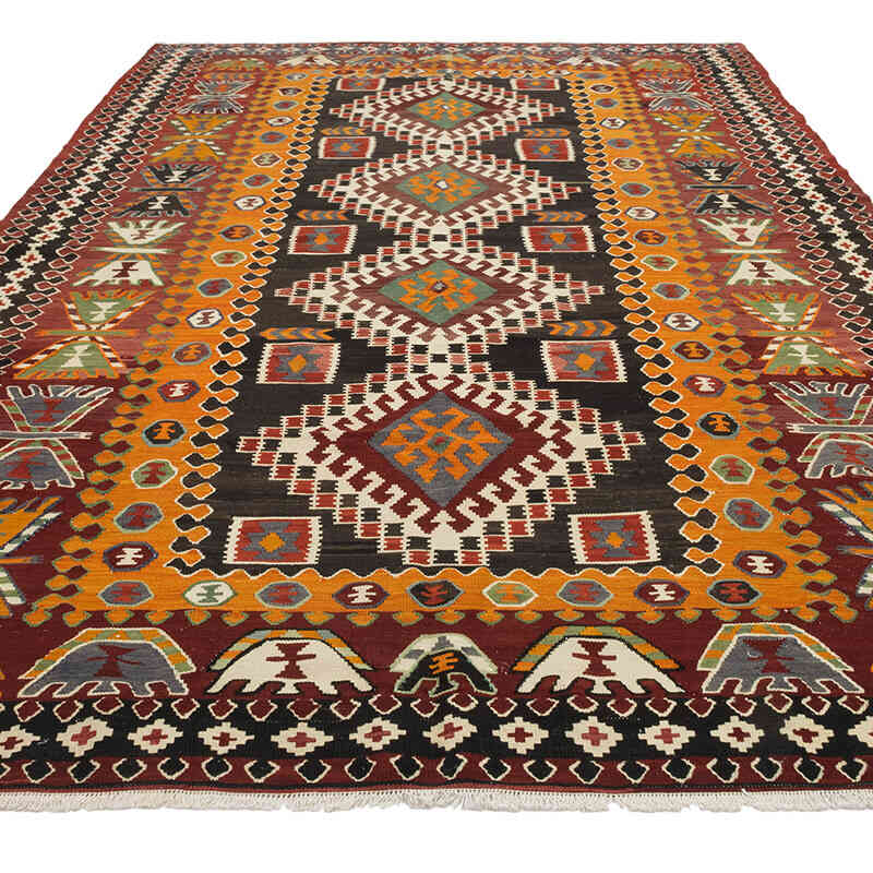 Vintage Caucasian Kilim Rug - 6' 7" x 10' 8" (79" x 128") - K0074088