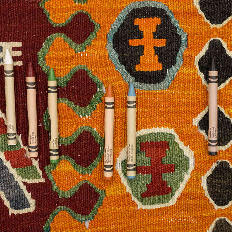 Vintage Caucasian Kilim Rug - 6' 7" x 10' 8" (79" x 128") - K0074088