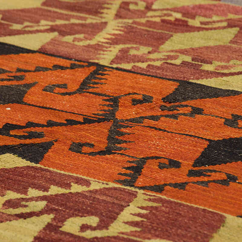 Vintage Afyon Kilim Rug - 5' 11" x 12' 4" (71" x 148") - K0074089