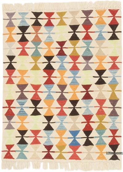 New Handwoven Turkish Kilim Rug - 3' 1" x 3' 11" (37" x 47")