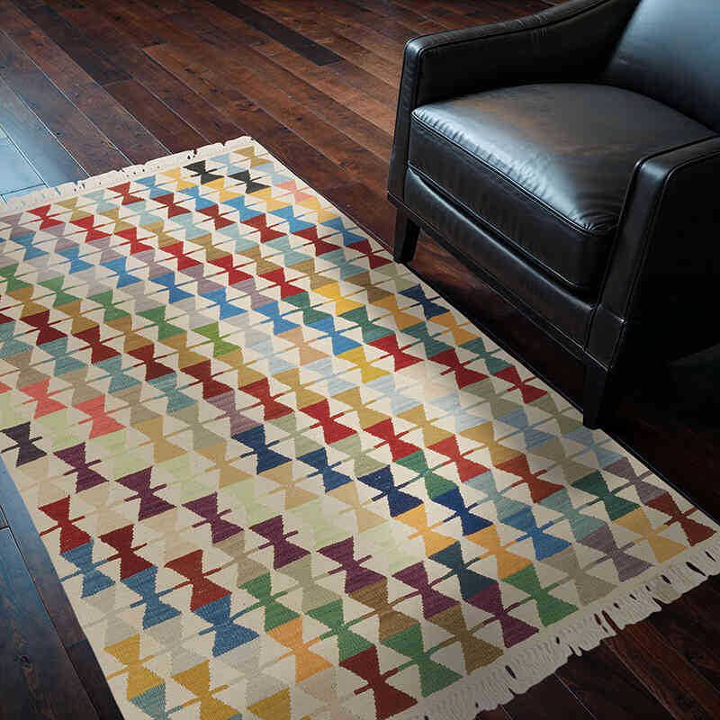 Yeni Kök Boya El Dokuma Kilim - 123 cm x 180 cm - K0074120