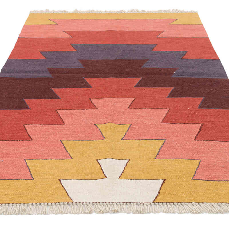 New Handwoven Turkish Kilim Rug - 4'  x 6' 1" (48" x 73") - K0074121