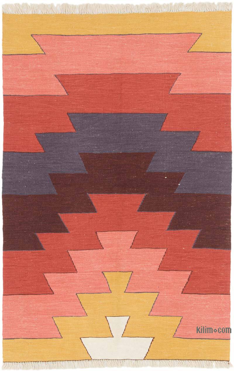 New Handwoven Turkish Kilim Rug - 4'  x 6' 1" (48" x 73") - K0074121
