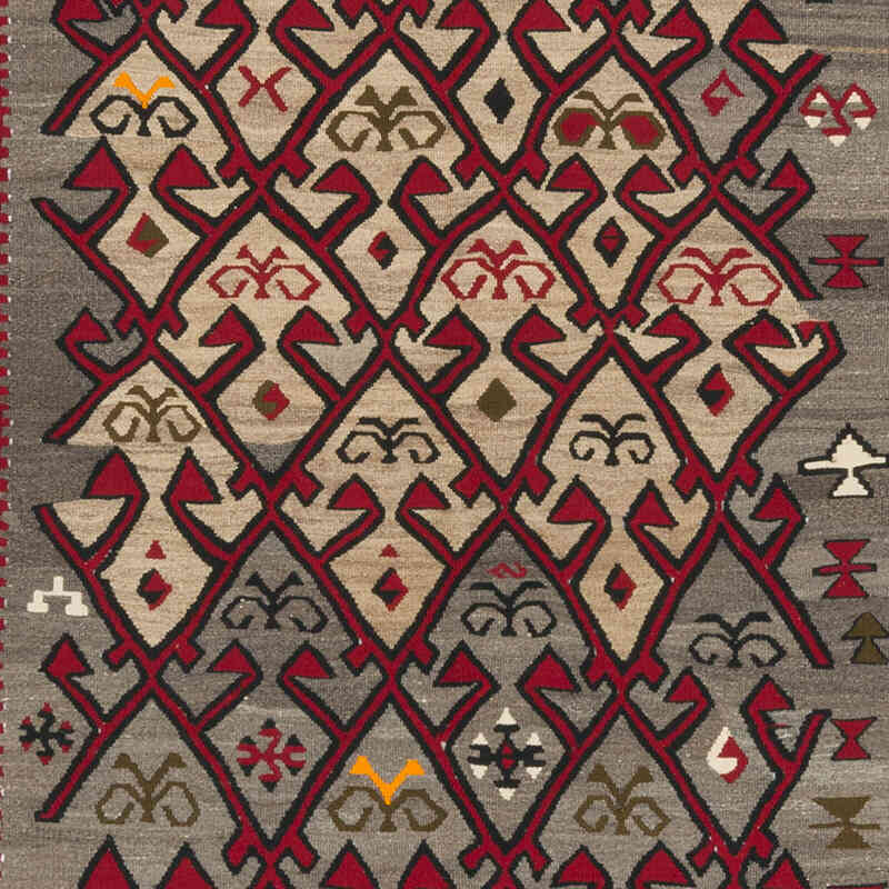 Vintage Hakkari Kilim Rug - 4'  x 9'  (48" x 108") - K0074139