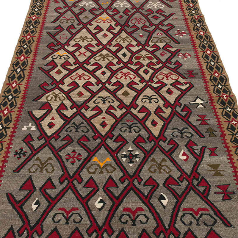 Vintage Hakkari Kilim Rug - 4'  x 9'  (48" x 108") - K0074139
